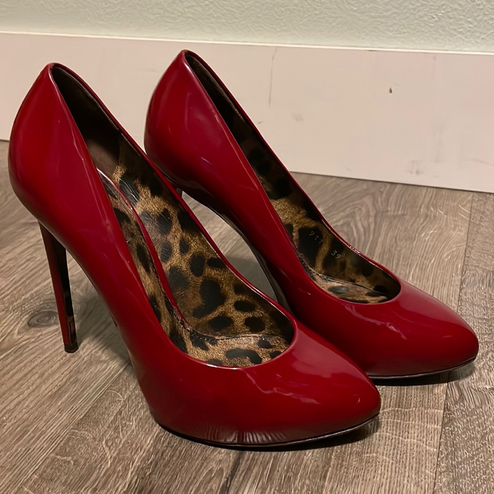 Dolce & Gabbana red patent leather stilettos